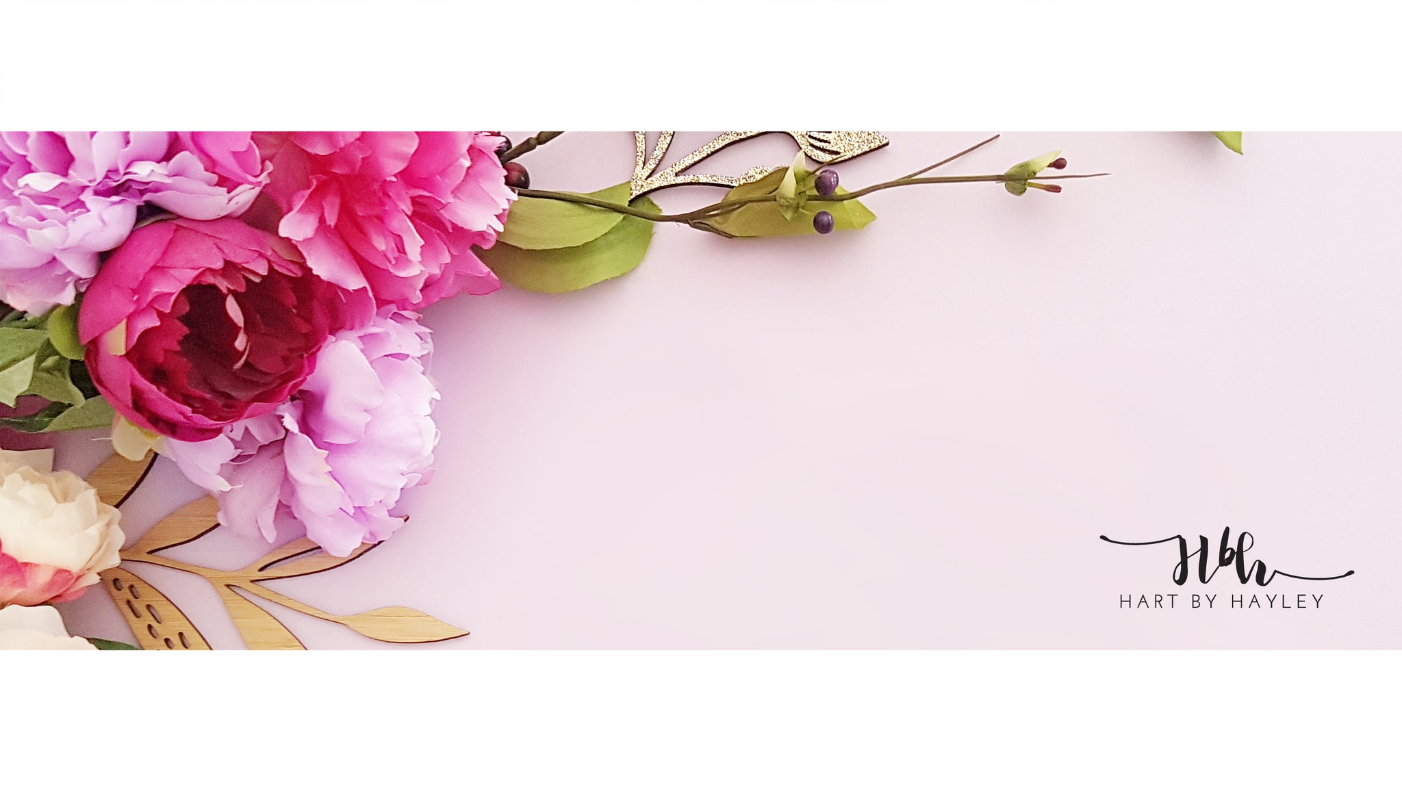 Pretty Floral Banner Stock Photo